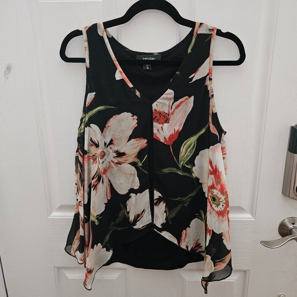 Women's Sleeveless Floral Blouse